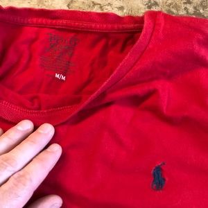 Men’s medium red Polo brand T-shirt